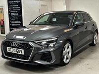 USED 2021 70 AUDI A3 2.0 SPORTBACK TDI S LINE 5d 148 BHP DIGIDASH+18"+CARPLAY+PARK+NAV