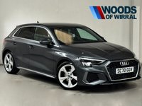 USED 2021 70 AUDI A3 2.0 SPORTBACK TDI S LINE 5d 148 BHP DIGIDASH+18"+CARPLAY+PARK+NAV