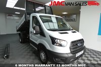 USED 2020 20 FORD TRANSIT 2.0 350 LEADER C/C ECOBLUE 129 BHP TIPPER WITH AIR CON & EURO 6  1 OWNER TWIN REAR WHEEL TIPPER WITH AIR CON