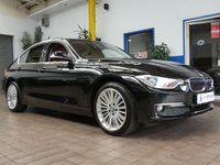 USED 2014 64 BMW 3 SERIES 2.0 320D LUXURY 4d 184 BHP &pound;35 ROAD TAX VISIBILTY PACK MEDIA PACK BUSINESS SAT NAV LEATHER HEATED SEATS PARKING SENSORS 2 OWNER SERVICE HISTORY 6 MONTHS GOLD WARRANTY