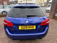 USED 2019 19 PEUGEOT 308 1.2 S/S SW GT LINE 5d 129 BHP BIG SPEC CAR, 18 IN  ALLOYS, PAN ROOF, SAT NAV, MEGA VALUE, WETBELT DONE