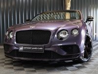 USED 2018 68 BENTLEY CONTINENTAL 4.0 GT V8 S 2d 521 BHP NECK WARMER, CAMERA, JUST SERVICED AT BENTLEY, MASSAGE SEATS, RARE GREY VIOLET METALLIC PAINT (&pound;4500), BLACK PACK