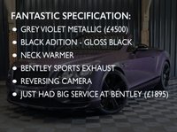 USED 2018 68 BENTLEY CONTINENTAL 4.0 GT V8 S 2d 521 BHP NECK WARMER, CAMERA, JUST SERVICED AT BENTLEY, MASSAGE SEATS, RARE GREY VIOLET METALLIC PAINT (&pound;4500), BLACK PACK