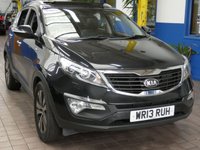 USED 2013 13 KIA SPORTAGE 2.0 CRDI KX-3 SAT NAV 5d 134 BHP SAT NAV PANORAMIC SUNROOF LEATHER HEATED SEATS PARKING SENSORS ONLY ONE OWNER FROM NEW SERVICE HISTORY