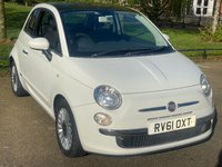USED 2011 61 FIAT 500 1.2 LOUNGE 3d 69 BHP Low Mileage.......Panoramic Roof