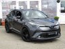 USED 2019 19 TOYOTA CHR 1.8 DYNAMIC 5d 122 BHP Finished in DECUMA GREY METALLIC with contrasting FULL BLACK HEATED LEATHER Trim. Stepping into this C-HR cabin is like climbing into a car from the future. It is stylish, practical and with its hybrid engine makes it cheap to run. Features include, Balance of Toyota 5 year Warranty, Sat Nav, Rear View Camera, Auto Parking, Full Heated leather, DAB, JBL speakers and much more. Dealer serviced at 12634 miles, 26836 miles, 37519 miles, 49520 miles, 60174 miles, 71875 miles and at 81457 miles.
