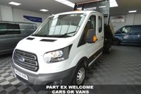 USED 2018 68 FORD TRANSIT 2.0 350 L3 DOUBLE CAB TIPPER DRW 129 BHP VERY LOW MILES 7 SEAT DOUBLE CAB TIPPER EURO 6 LOW MILES