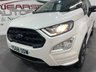 USED 2018 68 FORD ECOSPORT 1.0 ST-LINE 5d 138 BHP SH, Sat Nav, WHITE, Bluetooth,