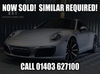 USED 2017 67 PORSCHE 911 3.0 CARRERA 4S PDK 2d 414 BHP CHRONO, BOSE, GLASS ROOF, 14 WAY SEATS, REAR AXLE STEER, PASM, CRUISE, SPORTS EXHAUST, FULL PORSCHE SERVICE HISTORY, 24 MONTH WARRANTY.