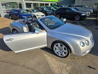 USED 2007 N BENTLEY CONTINENTAL 6.0 GTC 2d 550 BHP IN SILVER ,68,549 MILES, FULL BENTLEY SERVICE HISTORY, ULEZ COMPLIANT, AUTOMATIC GEARBOX, CONVERTIBLE ROOF, SATELLITE NAVIGATION  