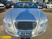 USED 2007 N BENTLEY CONTINENTAL 6.0 GTC 2d 550 BHP IN SILVER ,68,549 MILES, FULL BENTLEY SERVICE HISTORY, ULEZ COMPLIANT, AUTOMATIC GEARBOX, CONVERTIBLE ROOF, SATELLITE NAVIGATION  