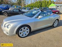 USED 2007 N BENTLEY CONTINENTAL 6.0 GTC 2d 550 BHP IN SILVER ,68,549 MILES, FULL BENTLEY SERVICE HISTORY, ULEZ COMPLIANT, AUTOMATIC GEARBOX, CONVERTIBLE ROOF, SATELLITE NAVIGATION  