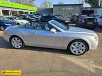 USED 2007 N BENTLEY CONTINENTAL 6.0 GTC 2d 550 BHP IN SILVER ,68,549 MILES, FULL BENTLEY SERVICE HISTORY, ULEZ COMPLIANT, AUTOMATIC GEARBOX, CONVERTIBLE ROOF, SATELLITE NAVIGATION  