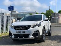 USED 2017 67 PEUGEOT 3008 1.6 BLUEHDI S/S ALLURE 5d 120 BHP ULEZ COMPLIANT +  18 INCH ALLOYS +  APPLE CARPLAY/ANDROID AUTO +  NAVIGATION SYSTEM +   DAB RADIO +  BLUETOOTH CONNECTIVITY +  HALF LEATHER TRIM +  FRONT AND REAR PARKING SENSORS +  REVERSING CAMERA +  DUAL ZONE CLIMATE CONTROL +  AUTOMATIC HEADLAMP DIPPING +  LANE ASSIST +  AUTOMATIC START/STOP +  BLIND SPOT SENSORS +   ACTIVE SAFETY BRAKE +  SPEED DISPLAY SENSOR +  AUTO FOLDING MIRRORS +   USB CONNECTION +   CRUISE CONTROL +  PRIVACY GLASS +   SERVICE RECORD +