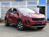 USED 2016 16 KIA SPORTAGE 2.0 CRDI GT-Line 5dr AWD Finished in INFRA RED METALLIC with Full HEATED LEATHER trim.This Sportage is one of the best SUV's on the market. It offers striking looks and spacious interior. Features include Sat Nav, Rear Cameras, DAB, 19-inch alloys, tinted windows, LED headlights, keyless start, Heated rear seats, Cruise control and Parking sensors. Dealer serviced at 12885 miles, 25334 miles, 38558 miles, 55319 miles, 72804 miles, 83853 miles, 93693 miles and on arrival at 102706 miles.