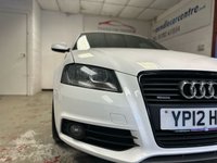 USED 2012 X AUDI A3 2.0 SPORTBACK TDI QUATTRO S LINE S/S 5d 168 BHP LOW RATE FINANCE AVAILABLE +  FREE12 MONTH RAC MEMBERSHIP + RAC PLATINUM WARRANTY INCLUDED