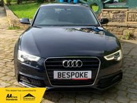 USED 2014 64 AUDI A5 2.0 TDI S LINE 0D 168 BHP 2014/64reg AUDI A5 TDi S-LINE SPORTBACK COUPE - 6SPD MANUAL - 2 FORMER KEEPER - FULL SERVICE HISTORY - FULL S-LINE EMBOSSED BLACK LEATHER SPORTS INTERIOR - SATELLITE NAVIGATION