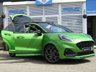 USED 2021 21 FORD PUMA 1.5 ST 5d 198 BHP Finished in MEAN GREEN METALLIC with HEATED RECARO LEATHER/ALCANTARA Trim. This Ford Puma certainly looks the part, it is the sportiest version of the Puma compact SUV, with meaner looks and a racier setup, It's got the raised up driving position, the eye-catching design, and a miniature SUV shape. Features include Pan Roof, Sat Nav with Virtual Dash, DAB Radio, Power Boot, Rear Camera, B/Tooth, Apple Play, Low Mileage and much more. Dealer serviced at 8577 miles, 18588 miles and at 24100 miles