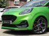 USED 2021 21 FORD PUMA 1.5 ST 5d 198 BHP Finished in MEAN GREEN METALLIC with HEATED RECARO LEATHER/ALCANTARA Trim. This Ford Puma certainly looks the part, it is the sportiest version of the Puma compact SUV, with meaner looks and a racier setup, It's got the raised up driving position, the eye-catching design, and a miniature SUV shape. Features include Pan Roof, Sat Nav with Virtual Dash, DAB Radio, Power Boot, Rear Camera, B/Tooth, Apple Play, Low Mileage and much more. Dealer serviced at 8577 miles, 18588 miles and at 24100 miles