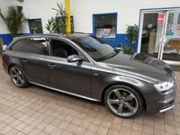 USED 2015 15 AUDI A4 2.0 AVANT TDI BLACK EDITION 5d 174 BHP SAT NAV BANG AND OLUFSEN AUDI MMI PART LEATHER CRUISE PARKING SENSORS AUTOMATIC TAILGATE 3 OWNERS EXCELLENT SERVICE HISTORY CAMBELT AND WATERPUMP REPLACED