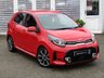 USED 2021 21 KIA PICANTO 1.0 GT-LINE 5d 66 BHP Finished in CHILLI RED  with HEATED BLACK LEATHER Trim. This is an excellent Top of the Range small car for the money. High quality and neatly designed interior. Great to drive and cheap to run. Also offers plenty of space for passengers with 5 doors. Features include DAB RADIO, Apple Play, Leather Trim, Rear View Camera, Alloys, B/Tooth, Power folding mirrors and much more. Serviced at 2930 miles, 6352 miles, and on arrival at 12584 miles.