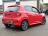 USED 2021 21 KIA PICANTO 1.0 GT-LINE 5d 66 BHP Finished in CHILLI RED  with HEATED BLACK LEATHER Trim. This is an excellent Top of the Range small car for the money. High quality and neatly designed interior. Great to drive and cheap to run. Also offers plenty of space for passengers with 5 doors. Features include DAB RADIO, Apple Play, Leather Trim, Rear View Camera, Alloys, B/Tooth, Power folding mirrors and much more. Serviced at 2930 miles, 6352 miles, and on arrival at 12584 miles.