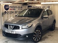 USED 2013 62 NISSAN QASHQAI 1.6 N-TEC PLUS 5d 117 BHP+PANORAMIC SUNROOF+360 CAMERA SERVICE HISTORY+360 CAMERA+NAV+PANO SUNROOF+SENSORS+CRUISE+AIRCON+1 KEY ONLY+BLUETOOTH+DAB+HPI CLEAR