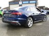 USED 2021 71 AUDI A4 2.0 TDI S LINE MHEV 4d 161 BHP Finished in NAVARRA BLUE, with contrasting BLACK SPORTS HEATED TRIM. This popular Audi Saloon has genuine good looks and a luxurious feel. Great to drive and practical with loads of room for the average sized family. Features include, 18" ALLOYS, Sat Nav, DAB RADIO, Virtual Dash, Heated Seats, Cruise Control, Blue Tooth, Parking Sensors, Tinted windows and much more. Dealer serviced at 16257 miles and on arrival at 24047 miles.