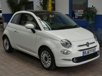 USED 2017 67 FIAT 500 1.2 LOUNGE 3d 69 BHP SUNROOF ANDROID APPLE CARPLAY CRUISE CONTROL PARKING SENSORS 2 OWNERS SERVICE HISTORY