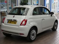 USED 2017 67 FIAT 500 1.2 LOUNGE 3d 69 BHP SUNROOF ANDROID APPLE CARPLAY CRUISE CONTROL PARKING SENSORS 2 OWNERS SERVICE HISTORY