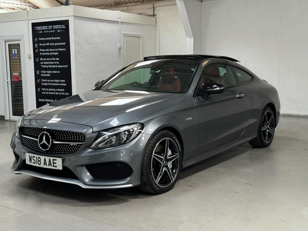 USED 2018 18 MERCEDES-BENZ C-CLASS 3.0 AMG C 43 4MATIC PREMIUM 2d 362 BHP PANROOF+SPORTS EXHAUST+PREMIUM