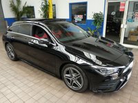 USED 2021 21 MERCEDES-BENZ CLA 1.3 CLA 180 AMG LINE PREMIUM PLUS 5d 135 BHP SAT NAV LEATHER HEATED SEATS PANORAMIC SUNROOF REAR CAMERA CRUISE CONTROL PARKING SENSORS 1 OWNER SERVICE HISTORY