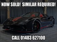 USED 2022 22 FERRARI F8 3.9 SPIDER 2d 711 BHP CARBON FIBRE RACING SEATS, ADAPTIVE LIGHTS, FRONT AXLE LIFT, FRONT END PAINT PROTECTION FILM, CARBON FIBRE DRIVERS ZONE, CAVALLINO STITCHED ON HEADRESTS, RACING SEAT LIFTER, WARRANTY TO JUNE 2026, 7 YEAR SERVICE PACK.