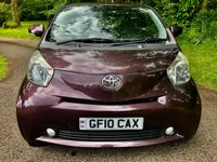 USED 2010 10 TOYOTA IQ 1.0 VVT-I IQ2 3d 68 BHP FULL MAROON LEATHER///REAR PARK SENSORS//ONLY 2 OWNER// X5 TOYOTA DEALER SERVICES/\\X9 AIRBAGS//KEYLESS ENTRY AND STARTING///ZERO ROAD TAX//TOYOTA BLUETOOTH HANDS FREE\\\NEW  MOT RECENTLY CARRIED OUT IQ2 3d 68 BHP FULL LEATHER///REAR PARK SENSORS//ONLY 2 OWNER// X5 TOYOTA DEALER SERVICES/\\X9 AIRBAGS//KEYLESS ENTRY AND STARTING///ZERO ROAD TAX/WIILL COME WITH A NEW MOT//