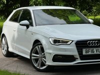 USED 2016 16 AUDI A3 1.4 TFSI S LINE NAV 3d 124 BHP 