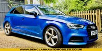 USED 2017 17 AUDI A3 2.0 S3 SPORTBACK TFSI QUATTRO BLACK EDITION 5d AUTO 306 BHP ARA BLUE//ADAPTIVE CRUISE//AUTO DIM REAR VIEW MIRROR//SUPER SPORTS SEATS//ONLY 32,000 MILES//X8 AUDI MAIN DEALER SERVICES//18 MONTH AUDI WARRANTY\\\\  QUATTRO BLACK EDITION 5d AUTO 306 BHP ARA BLUE//ADAPTIVE CRUISE//AUTO DIM REAR VIEW MIRROR//SUPER SPORTS SEATS//ONLY 30,000 MILES//X8 AUDI MAIN DEALER SERVICES//LAST SERVICED 3 MONTHS AGO\\\\\24 MONTH AUDI WARRANTY\\\\\\\