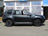USED 2017 17 DACIA DUSTER 1.5 PRESTIGE DCI 5d 109 BHP Finished in MERCURY GREY METALLIC with contrasting GREY CLOTH trim. This Duster is a back-to-basics small family SUV with chunky off-road styling and a roomy interior. It's the ideal choice if you want a lot of metal for your money and fuss-free family transport. Features include Sat Nav, Front Fogs, All round electric windows, Alloys and much more. Dealer serviced at 10137 miles, 18826 miles, 29622 miles, 39596 miles, 43391 miles, and on arrival at 60174 miles.