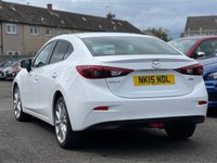 USED 2015 15 MAZDA 3 2.0 SPORT NAV 4d 118 BHP 2 KEYS +   FULL SERVICE RECORD +  FRONT HEATED SEATS +   FULL LEATHER TRIM +   FRONT PARKING SENSORS +   REAR PARKING SENSORS +   HEADS UP DISPLAY +   CRUISE CONTROL +  COLLISION DETECTION CONTROL +   TRACTION CONTROL +   DUAL ZONE CLIMATE CONTROL +   BLUETOOTH CONNECTIVITY+   AUX CONNECTIVITY +   SD CARD SLOT +   USB CONNECTIVITY +   18 INCH ALLOY WHEELS