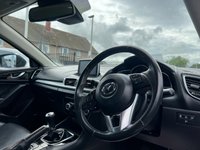 USED 2015 15 MAZDA 3 2.0 SPORT NAV 4d 118 BHP 2 KEYS +   FULL SERVICE RECORD +  FRONT HEATED SEATS +   FULL LEATHER TRIM +   FRONT PARKING SENSORS +   REAR PARKING SENSORS +   HEADS UP DISPLAY +   CRUISE CONTROL +  COLLISION DETECTION CONTROL +   TRACTION CONTROL +   DUAL ZONE CLIMATE CONTROL +   BLUETOOTH CONNECTIVITY+   AUX CONNECTIVITY +   SD CARD SLOT +   USB CONNECTIVITY +   18 INCH ALLOY WHEELS