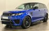 USED 2017 17 LAND ROVER RANGE ROVER SPORT 5.0 V8 SVR 5d 543 BHP Estoril Blue / Cirrus Ebony Leather, Alacantara Headlining , Complete service record 8 Online Detailed Services in Super Charger Belt at 08-04-2024  64605 Miles