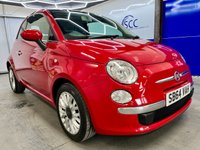 USED 2014 64 FIAT 500 1.2 Lounge Hatchback 3dr Petrol Manual Euro 6 (s/s) (69 bhp) &pound;35Tax,Sunroof,Bluetooth