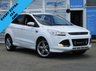USED 2015 65 FORD KUGA 2.0 TITANIUM X TDCI 5d 177 BHP Finished in FROZEN WHITE metallic with contrasting FULL HEATED BLACK LEATHER TRIM. This Kuga is a great choice if you like driving. It's one of the most enjoyable, practical and fun family SUV's around. Features include Panoramic Roof, Full Heated Leather, Nav, Electric Boot, Rear View Camera, 19" ALLOYS, Auto Parking, Rear Park Sensors, DAB, B/Tooth, Cruise Power folding Door Mirrors and more. Dealer serviced at 8999 miles, 18240 miles, 37410 miles, 57170 miles, 67090 miles and at 88318 miles.