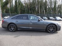 USED 2023 23 AUDI A8 3.0 TDI V6 50 QUATTRO BLACK EDITION MHEV 4d TIPTRONIC 282 S/S 1 OWNER FROM NEW, FULL AUDI SERVICE HISTORY, LAST SERVICED 16TH MARCH 2026. SAT NAV, VIRTUAL COCKPIT, FULL BLACK LEATHER, HEATED SEATS, REAR VIEW CAMERA, WIRELESS APPLE CARPLAY / ANDROID AUTO, ADAPTIVE AIR SUSPENSION, ADAPTIVE CRUISE CONTROL, AMBIENT LIGHTING, AUDI SOUND SYSTEM, PHONE BOX WIRELESS CHARGING, ELECTRIC MEMEORY SEATS, DAB RADIO, BLUETOOTH, ELECTRIC REAR SUN BLINDS, HEAD UP DISPLAY, MMI TOUCH, PARKING SYSTEM PLUS, POWER TAILGATE, PRIVACY GLASS, POWER DOOR CLOSURE, ISO FIX