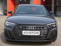 USED 2023 23 AUDI A8 3.0 TDI V6 50 QUATTRO BLACK EDITION MHEV 4d TIPTRONIC 282 S/S 1 OWNER FROM NEW, FULL AUDI SERVICE HISTORY, LAST SERVICED 16TH MARCH 2026. SAT NAV, VIRTUAL COCKPIT, FULL BLACK LEATHER, HEATED SEATS, REAR VIEW CAMERA, WIRELESS APPLE CARPLAY / ANDROID AUTO, ADAPTIVE AIR SUSPENSION, ADAPTIVE CRUISE CONTROL, AMBIENT LIGHTING, AUDI SOUND SYSTEM, PHONE BOX WIRELESS CHARGING, ELECTRIC MEMEORY SEATS, DAB RADIO, BLUETOOTH, ELECTRIC REAR SUN BLINDS, HEAD UP DISPLAY, MMI TOUCH, PARKING SYSTEM PLUS, POWER TAILGATE, PRIVACY GLASS, POWER DOOR CLOSURE, ISO FIX