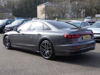 USED 2023 23 AUDI A8 3.0 TDI V6 50 QUATTRO BLACK EDITION MHEV 4d TIPTRONIC 282 S/S 1 OWNER FROM NEW, FULL AUDI SERVICE HISTORY, LAST SERVICED 16TH MARCH 2026. SAT NAV, VIRTUAL COCKPIT, FULL BLACK LEATHER, HEATED SEATS, REAR VIEW CAMERA, WIRELESS APPLE CARPLAY / ANDROID AUTO, ADAPTIVE AIR SUSPENSION, ADAPTIVE CRUISE CONTROL, AMBIENT LIGHTING, AUDI SOUND SYSTEM, PHONE BOX WIRELESS CHARGING, ELECTRIC MEMEORY SEATS, DAB RADIO, BLUETOOTH, ELECTRIC REAR SUN BLINDS, HEAD UP DISPLAY, MMI TOUCH, PARKING SYSTEM PLUS, POWER TAILGATE, PRIVACY GLASS, POWER DOOR CLOSURE, ISO FIX