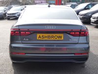 USED 2023 23 AUDI A8 3.0 TDI V6 50 QUATTRO BLACK EDITION MHEV 4d TIPTRONIC 282 S/S 1 OWNER FROM NEW, FULL AUDI SERVICE HISTORY, LAST SERVICED 16TH MARCH 2026. SAT NAV, VIRTUAL COCKPIT, FULL BLACK LEATHER, HEATED SEATS, REAR VIEW CAMERA, WIRELESS APPLE CARPLAY / ANDROID AUTO, ADAPTIVE AIR SUSPENSION, ADAPTIVE CRUISE CONTROL, AMBIENT LIGHTING, AUDI SOUND SYSTEM, PHONE BOX WIRELESS CHARGING, ELECTRIC MEMEORY SEATS, DAB RADIO, BLUETOOTH, ELECTRIC REAR SUN BLINDS, HEAD UP DISPLAY, MMI TOUCH, PARKING SYSTEM PLUS, POWER TAILGATE, PRIVACY GLASS, POWER DOOR CLOSURE, ISO FIX