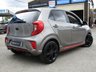 USED 2017 17 KIA PICANTO 1.0 GT-LINE 5d 66 BHP Finished in TITANIUM SILVER with BLACK RED LEATHER Trim. This is an excellent low mileage, Top of the Range small car for the money. High quality and neatly designed interior. Great to drive and cheap to run. Also offers plenty of space for passengers with 5 doors. Features include Leather Trim, Alloys, B/Tooth, Front Fogs, Tinted Windows, 1 Owner,  Power folding mirrors and more. KIA Dealer serviced at 2663 miles, 5486 miles, 8367 miles, 11457 miles, 15896 miles, 20703 miles and at 28304 miles
