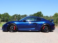 USED 2021 21 PORSCHE 718 CAYMAN 4.0 CAYMAN GT4 PDK 2d 415 BHP GREAT SPEC, SPORTS SEATS, PDK GEARBOX, PORSCHE WARRANTY, PDLS PLUS HEADLIGHTS, CARBON INTERIOR TRIM, RAX-TEX WITH CONTRASTING RED STITCHING, CHRONO, BOSE STEREO