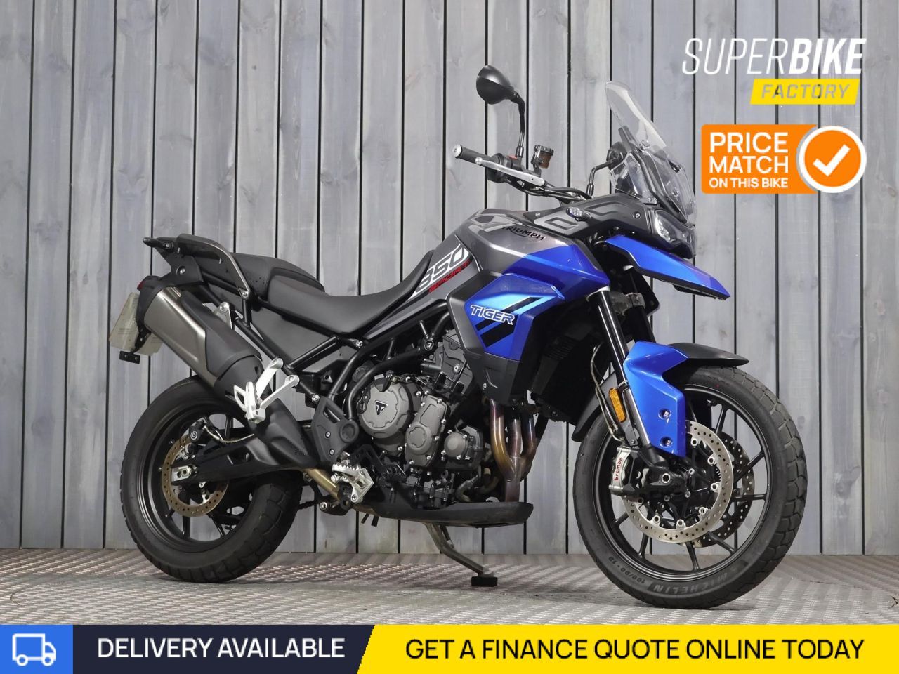 2021 TRIUMPH TIGER 850 BLUE with 1933 miles Used Motorbikes - Main Image