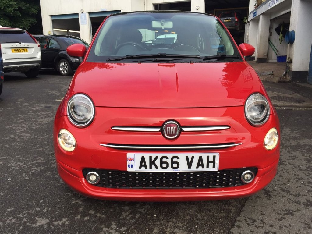 USED 2016 66 FIAT 500 1.2 LOUNGE 3d 69 BHP &pound;20 PER YEAR ROAD TAX